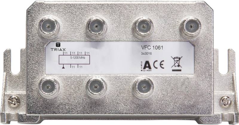 Triax VFC 1061 - Kabelsplitter - 75 Ohm - 5 - 1218 MHz - F-type - 135 mm - 40 mm (343016) von Triax