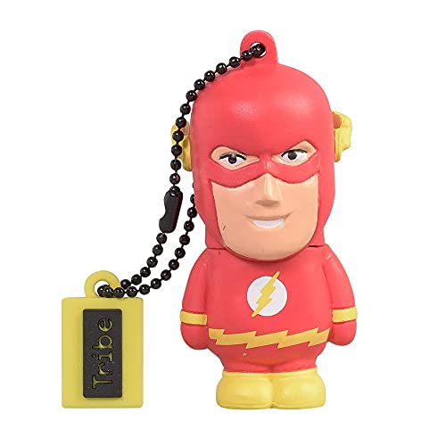 Tribe Warner Bros DC Comics Flash USB Stick 16GB Speicherstick 2.0 High Speed Pendrive Memory Stick Flash Drive, Lustige Geschenke 3D Figur, USB Gadget aus Hart-PVC mit Schlüsselanhänger – Mehrfarbig von Tribe