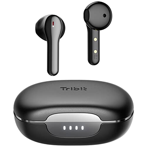 Tribit Bluetooth Kopfhörer, Kopfhörer Kabellos, Kopfhörer Kabellos Bluetooth, CVC 8.0 aptX HiFi Earbuds für Anrufe im Geräuschen, Tiefe Bässe, Schwarz von Tribit