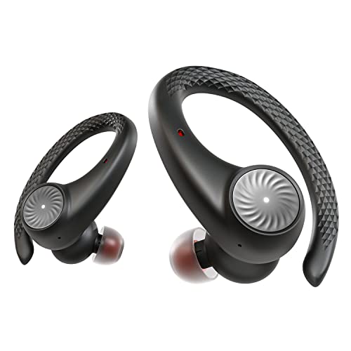 Tribit Bluetooth Kopfhörer Sport, In Ear Kopfhörer Kabellos Bluetooth 5.2 Stereo, 65 Std Spielzeit, Comfort Fit, IPX8 Wasserdicht Ohrhörer mit Ohrhaken für Sport Fitness von Tribit