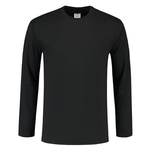 Tricorp 101015 Casual Langarm T-Shirt, Waschbar 60°C, 95% Gekämmte Baumwolle/5% Elastan, Spandex, 200g/m², Dunkelgrau, Größe 4XL von Tricorp