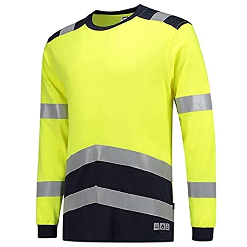 Tricorp 103003 Safety Multinorm Bicolor T-Shirt, 60% Modacryl/39% Katoen/1% Ubrig, 200g/m², Fluorgelb-Tinte, Größe XL von Tricorp