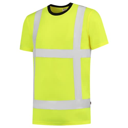 Tricorp 103005 Safety EN ISO 20471 Birdseye T-Shirt, 50% Polyester/50% Polyester, CoolDry, 180g/m², Fluorgelb, Größe 3XL von Tricorp