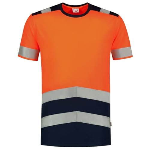 Tricorp 103006 Safety Warnschutz Bicolor T-Shirt, 50% Polyester/50% Polyester, CoolDry, 180g/m², Fluor Orange-Tinte, Größe 6XL von Tricorp