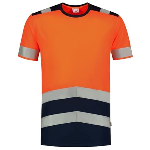 Tricorp 103006 Safety Warnschutz Bicolor T-Shirt, 50% Polyester/50% Polyester, CoolDry, 180g/m², Fluor Orange-Tinte, Größe XXL von Tricorp