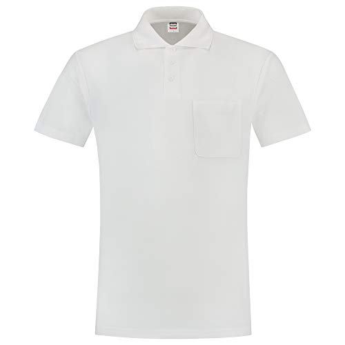 Tricorp 201011 Casual Brusttasche Poloshirt, 50% Gekämmte Baumwolle/50% Polyester, 180g/m², Weiß, Größe 4XL von Tricorp