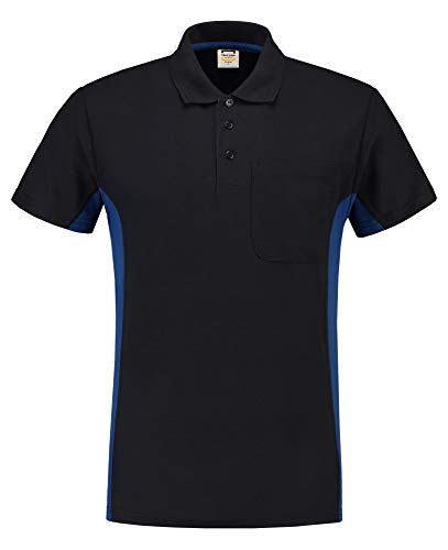 Tricorp 202002 Workwear Bicolor Brusttasche Poloshirt, 50% Gekämmte Baumwolle/50% Polyester, 180g/m², Navy-Königsblau, Größe M von Tricorp
