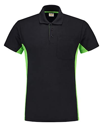 Tricorp 202002 Workwear Bicolor Brusttasche Poloshirt, 50% Gekämmte Baumwolle/50% Polyester, 180g/m², Navy-Lime, Größe L von Tricorp