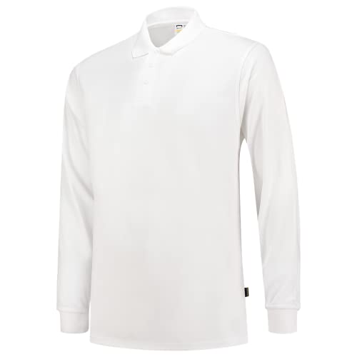 Tricorp 202005 Workwear UV-Schutz Langarm Poloshirt, 50% Polyester/50% Polyester, CoolDry, 180g/m², Weiß, Größe 3XL von Tricorp