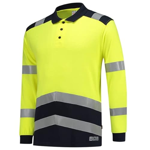 Tricorp 203003 Safety Multinorm Bicolor Poloshirt, 60% Modacryl/39% Katoen/1% Ubrig, 200g/m², Fluorgelb-Tinte, Größe M von Tricorp