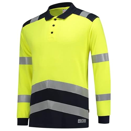 Tricorp 203003 Safety Multinorm Bicolor Poloshirt, 60% Modacryl/39% Katoen/1% Ubrig, 200g/m², Fluorgelb-Tinte, Größe XS von Tricorp