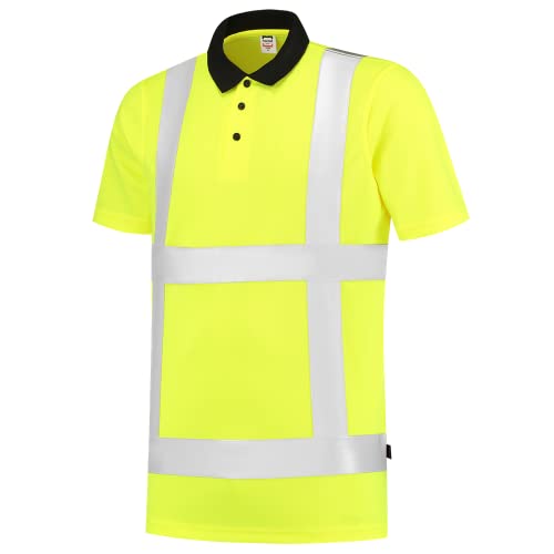 Tricorp 203006 Safety EN ISO 20471 Birdseye Poloshirt, 50% Polyester/50% Polyester, CoolDry, 180g/m², Fluorgelb, Größe XXL von Tricorp