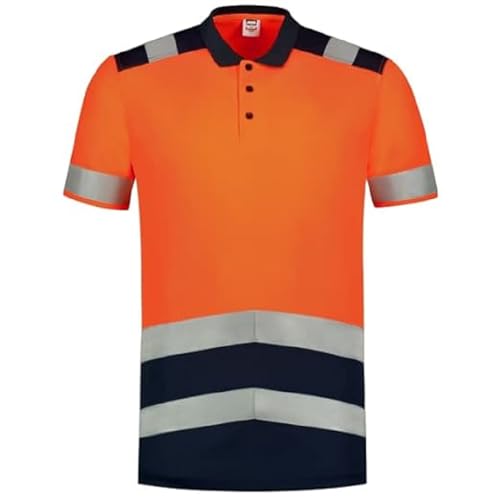 Tricorp 203007 Safety Warnschutz Bicolor Poloshirt, 50% Polyester/50% Polyester, CoolDry, 180g/m², Fluorgelb-Tinte, Größe S von Tricorp