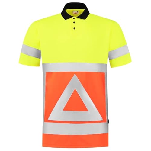 Tricorp 203011 Safety Verkehrsregler Poloshirt, 50% Polyester/50% Polyester, CoolDry, 180g/m², Fluor Orange-Gelb, Größe 5XL von Tricorp