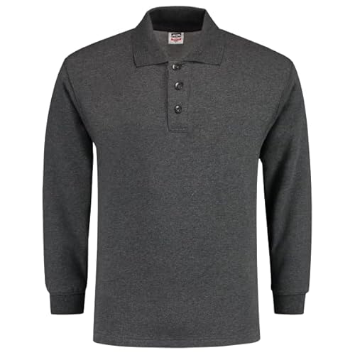 Tricorp 301004 Casual Polokragen Sweatshirt, 60% Gekämmte Baumwolle/40% Polyester, 280g/m², Dunkelgrau, Größe 6XL von Tricorp