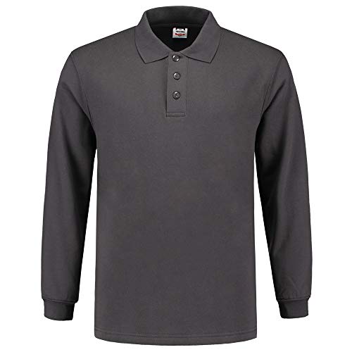 Tricorp 301004 Casual Polokragen Sweatshirt, 60% Gekämmte Baumwolle/40% Polyester, 280g/m², Dunkelgrau, Größe M von Tricorp