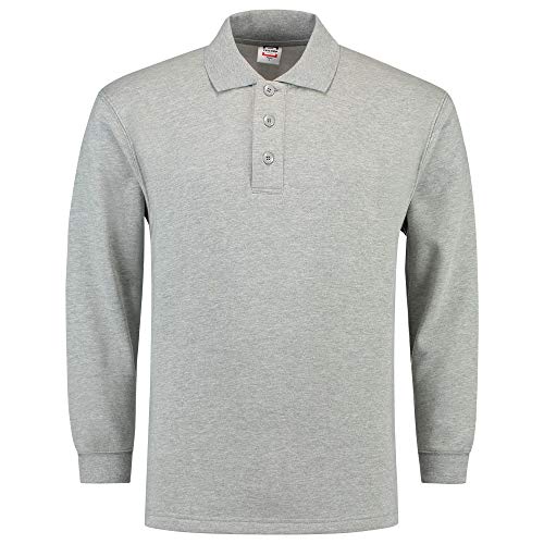 Tricorp 301004 Casual Polokragen Sweatshirt, 60% Gekämmte Baumwolle/40% Polyester, 280g/m², Graue Melange, Größe XL von Tricorp