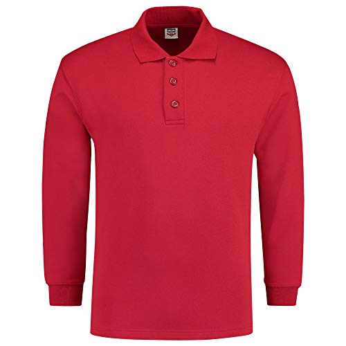 Tricorp 301004 Casual Polokragen Sweatshirt, 60% Gekämmte Baumwolle/40% Polyester, 280g/m², Rot, Größe 7XL von Tricorp