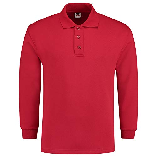 Tricorp 301004 Casual Polokragen Sweatshirt, 60% Gekämmte Baumwolle/40% Polyester, 280g/m², Rot, Größe XL von Haas F1 Team
