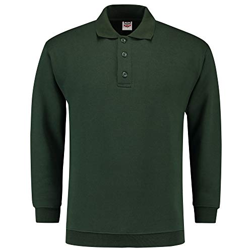 Tricorp 301005 Casual Polokragen und Bund Sweatshirt, 60% Gekämmte Baumwolle/40% Polyester, 280g/m², Flaschengrün, Größe XL von Tricorp