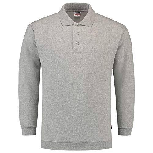 Tricorp 301005 Casual Polokragen und Bund Sweatshirt, 60% Gekämmte Baumwolle/40% Polyester, 280g/m², Graue Melange, Größe 7XL von Tricorp