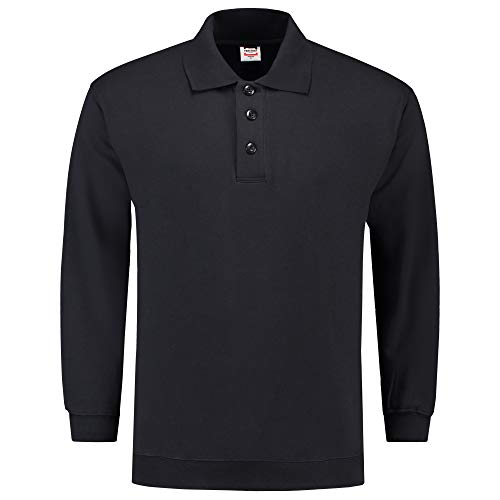 Tricorp 301005 Casual Polokragen und Bund Sweatshirt, 60% Gekämmte Baumwolle/40% Polyester, 280g/m², Marine, Größe 3XL von Tricorp