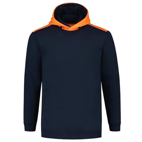 Tricorp 303005 Safety High Vis Hoodie, 80% Polyester/20% Baumwolle, 280g/m², Tinte-Fluor Orange, Größe L von Tricorp