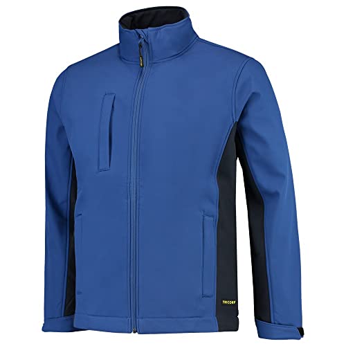 Tricorp 402002 Workwear Bicolor Softshelljacke, 100% Polyester + PU Membran, 340g/m², Königsblau-Marine, Größe XS von Tricorp