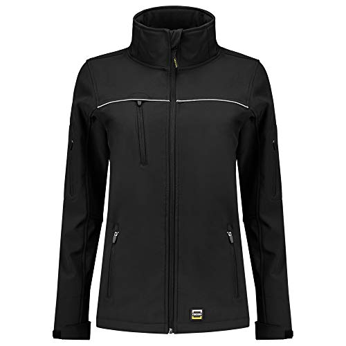 Tricorp 402009 Workwear Exzellent Damen Softshelljacke, 100% Polyester + PU Membran, 340g/m², Schwarz, Größe 3XL von Tricorp