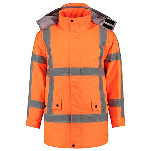 Tricorp 403005 Safety RWS - EN ISO 20471 Parka, 100% Polyester + PU-Beschichtung, 200g/m², Fluororange, Größe 4XL von Tricorp