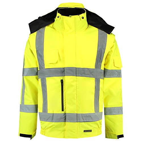 Tricorp 403006 Safety RWS - EN ISO 20471 Pilotenjacke, 100% Polyester + PU-Beschichtung, 200g/m², Fluorgelb, Größe L von Tricorp