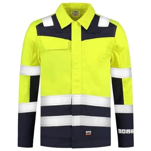 Tricorp 403015 Safety Multinorm Bicolor Arbeitsjacke, 74% Baumwolle/25% Polyester/1% Sonstige Fasern, 320g/m², Fluorgelb-Tinte, Größe 4XL von Tricorp