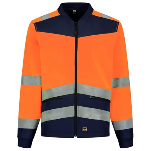 Tricorp 403021 Safety Warnschutz Bicolor Softshelljacke, 100% Polyester, 300g/m², Fluor Orange-Tinte, Größe 6XL von Tricorp