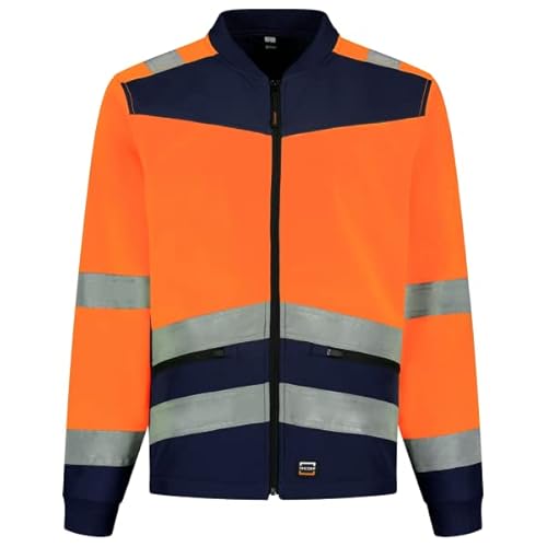 Tricorp 403021 Safety Warnschutz Bicolor Softshelljacke, 100% Polyester, 300g/m², Fluor Orange-Tinte, Größe M von Tricorp