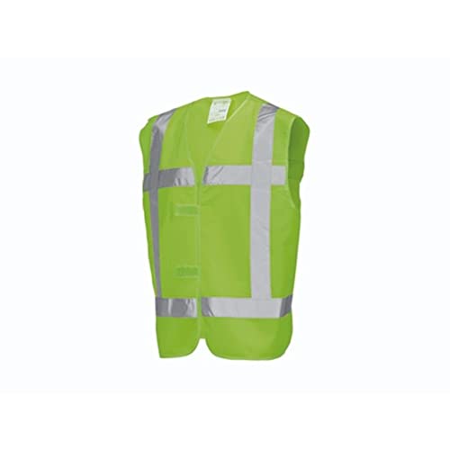 Tricorp 453004 Safety Reflexstreifen Warnschutzweste, 100% Polyester, 130g/m², Fluor Limettengrün, Größe XL von Tricorp