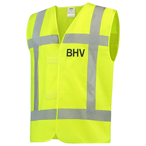 Tricorp 453006 Safety RWS"BHV" Warnweste, 100% Polyester, 130g/m², Fluorgelb, Größe XL von Tricorp