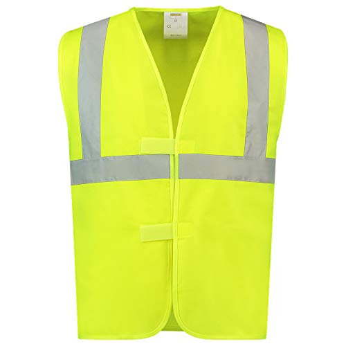 Tricorp 453013 Safety EN ISO 20471 Warnweste, 100% Polyester, 120g/m², Fluorgelb, Größe XS-S von Tricorp