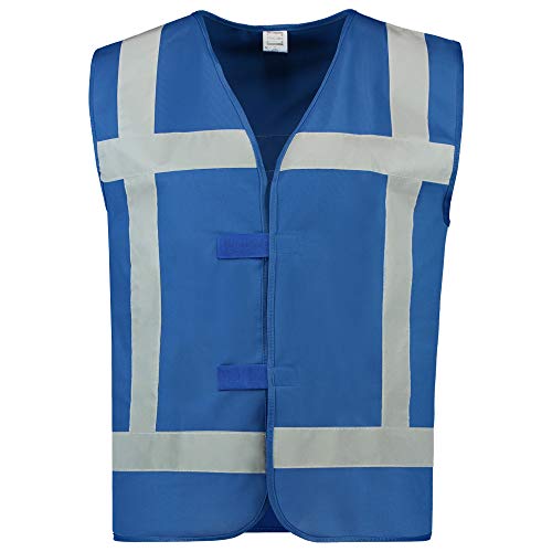 Tricorp 453014 Safety Reflexstreifen Warnweste, 100% Polyester, 120g/m², Fluor Königsblau, Größe 3XL-4XL von Tricorp