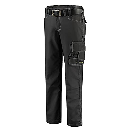 Tricorp 502007 Workwear Canvas Arbeitshose, 65% Polyester/35% Baumwolle, 100% Nylon (500D) Cordura, 300g/m², Dunkelgrau, Größe 42 von Haas F1 Team