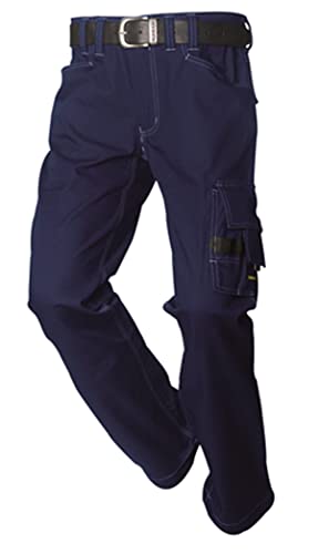 Tricorp 502007 Workwear Canvas Arbeitshose, 65% Polyester/35% Baumwolle, 100% Nylon (500D) Cordura, 300g/m², Marine, Größe 48 von Tricorp