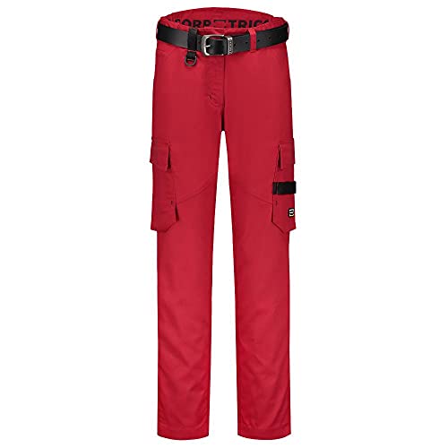 Tricorp 502024 Workwear Twill Damen Arbeitshose, 65% Polyester/35% Baumwolle, 245g/m², Rot, Größe 42 von Tricorp