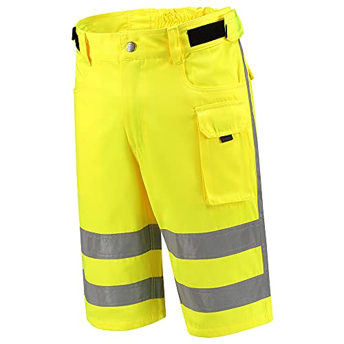 Tricorp 503006 Safety RWS - EN ISO 20471 Kurz Arbeitshose, 80% Polyester/20% Baumwolle, 280g/m², Fluorgelb, Größe 44 von Tricorp