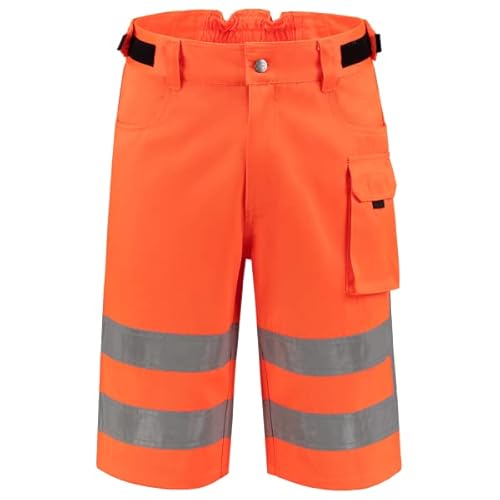 Tricorp 503006 Safety RWS - EN ISO 20471 Kurz Arbeitshose, 80% Polyester/20% Baumwolle, 280g/m², Fluororange, Größe 66 von Tricorp