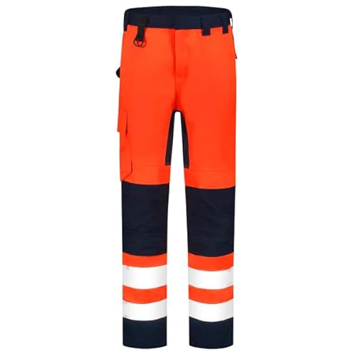 Tricorp 503011 Safety Warnschutz Bicolor Arbeitshose, 80% Polyester/20% Baumwolle, 100% Nylon (500D) Cordura, 280g/m², Fluor Orange-Tinte, Größe 26 von Tricorp