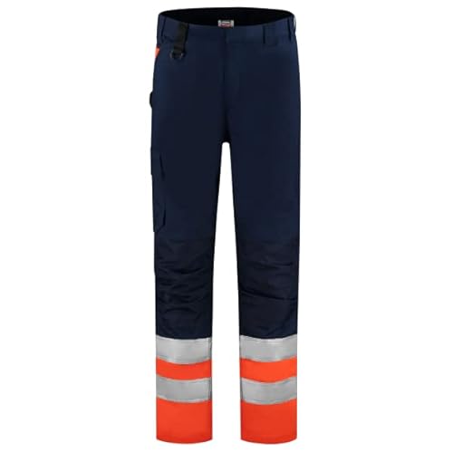 Tricorp 503012 Safety Warnschutz Arbeitshose, 65% Polyester/35% Baumwolle, 100% Nylon (500D) Cordura, 280g/m², Tinte-Fluor Orange, Größe 22 von Tricorp