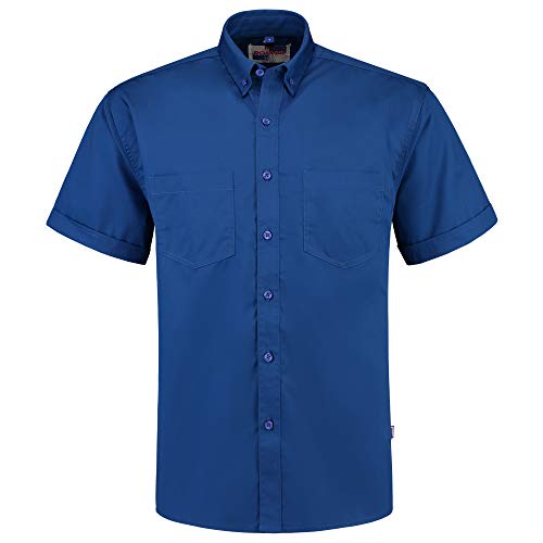 Tricorp 701003 Casual Kurzarm Basis Arbeitshemd, 60% Baumwolle/40% Polyester, 170g/m², Königsblau, Größe 3XL von Tricorp