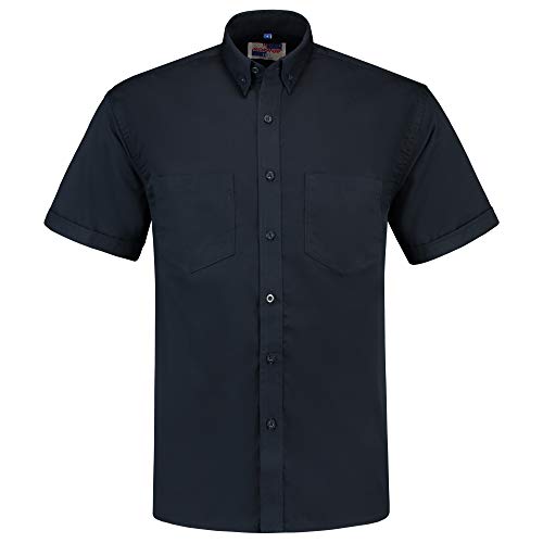 Tricorp 701003 Casual Kurzarm Basis Arbeitshemd, 60% Baumwolle/40% Polyester, 170g/m², Marine, Größe XXL von Tricorp