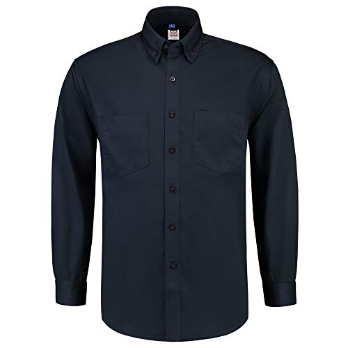 Tricorp 701004 Casual Langarm Basis Arbeitshemd, 60% Baumwolle/40% Polyester, 170g/m², Marine, Größe XXL von Tricorp