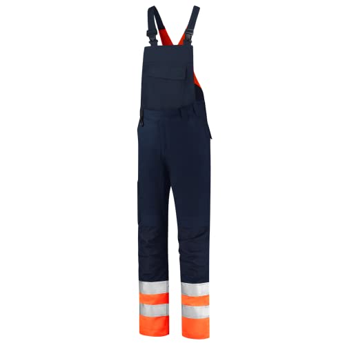 Tricorp 753006 Safety Warnschutz Latzhose, 65% Polyester/35% Baumwolle, 100% Nylon (500D) Cordura, 280g/m², Tinte-Fluor Orange, Größe 50 von Tricorp