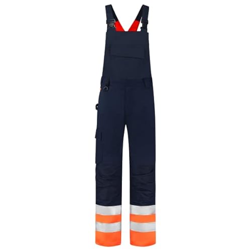 Tricorp 753006 Safety Warnschutz Latzhose, 65% Polyester/35% Baumwolle, 100% Nylon (500D) Cordura, 280g/m², Tinte-Fluorgelb, Größe 48 von Tricorp